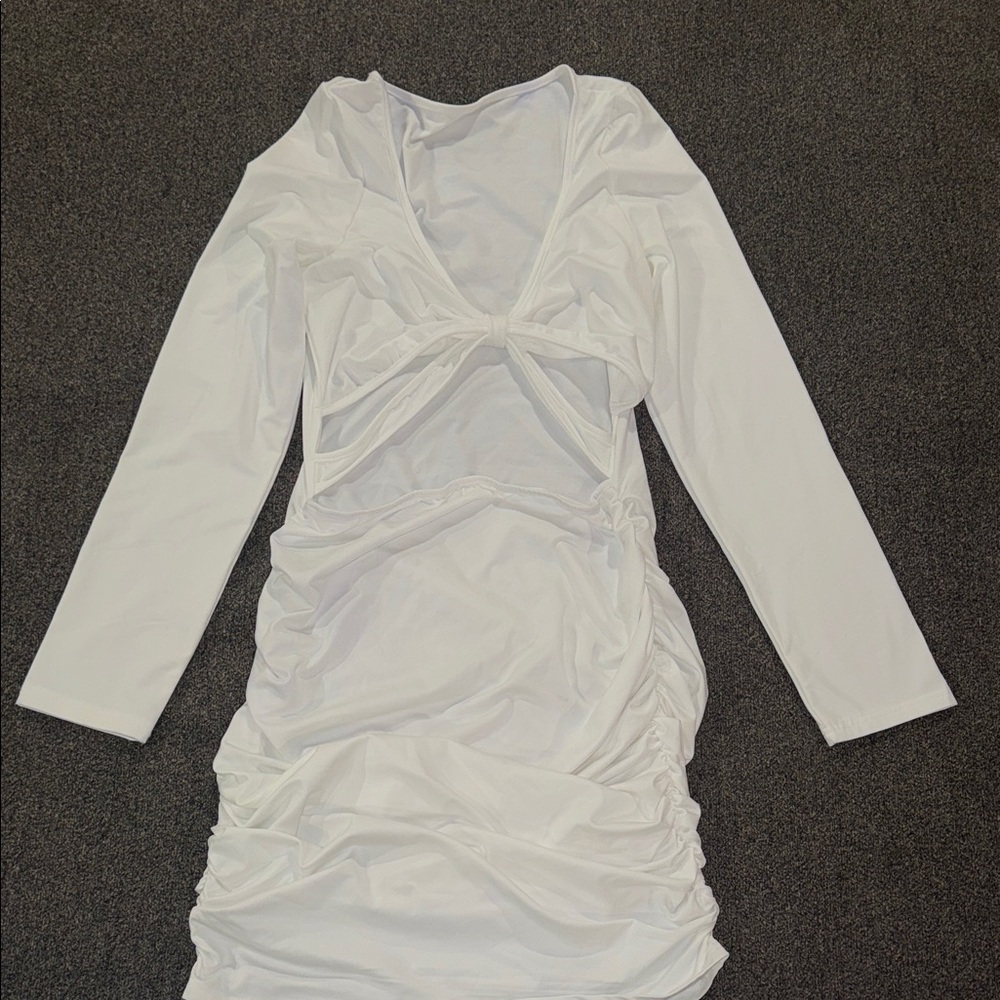NWOT White Long-Sleeve Dress